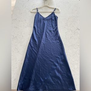 Aritzia midi satin slip dress